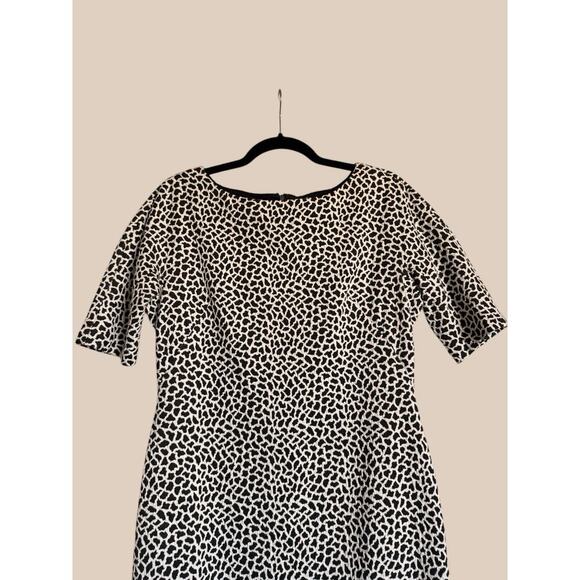 Maggy London Sz 10 Cap Sleeve Dress Animal Print Preppy Professional Formal - Picture 2 of 9